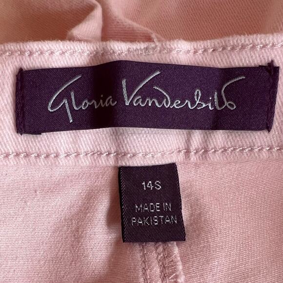 GLORIA VANDERBILT Amanda Straight Leg Slimming Jeans in Pink Women's Sz 14S - Picture 7 of 9